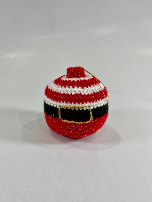 Boule de noël rouge scintillant